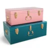 Beautify Storage Trunks, Set Of 2 Pink & Teal Stainless Steel Storage Chests, Stackable Bedroom Storage Organiser & Lockable Lids 1 Beautify Storage Trunks, Set Of 2 Pink & Teal Stainless Steel Storage Chests, Stackable Bedroom Storage Organiser & Lockable Lids -Diy Shop beautify storage trunks set of 2 pink teal stainless steel storage chests stackable bedroom storage organiser lockable lids5056115726705 01c MP