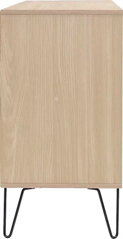 Bergen 2 Door 2 Drawer Sideboard Oak Effect White Grey -Diy Shop bergen 2 door 2 drawer sideboard oak effect white grey5056065615234 04c MP