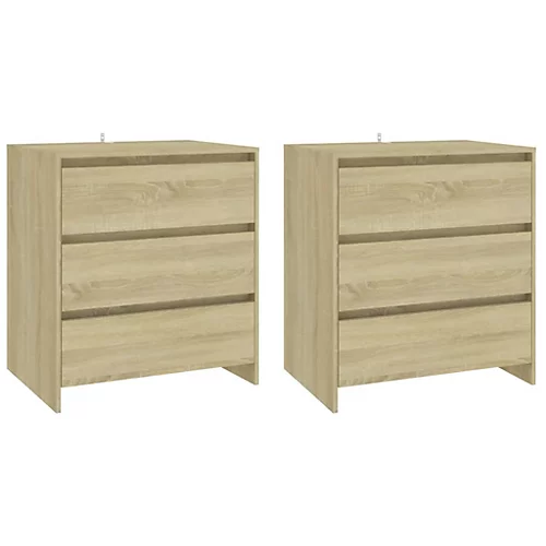 Berkfield 3 Piece Sideboard Sonoma Oak Engineered Wood 5 Berkfield 3 Piece Sideboard Sonoma Oak Engineered Wood - Image 3
