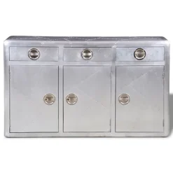 Berkfield Aviator Sideboard 3 Drawers Vintage Aircraft Airman Aluminium -Diy Shop berkfield aviator sideboard 3 drawers vintage aircraft airman aluminium7717475944027 02c MP