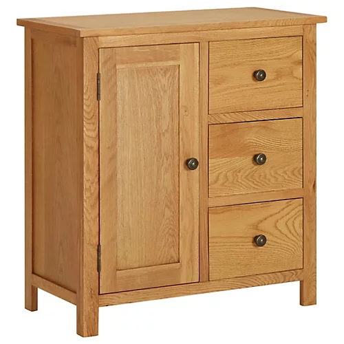 Berkfield Cupboard 70x35x75 Cm Solid Oak Wood 3 Berkfield Cupboard 70x35x75 Cm Solid Oak Wood