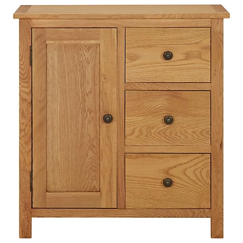 Berkfield Cupboard 70x35x75 Cm Solid Oak Wood 4 Berkfield Cupboard 70x35x75 Cm Solid Oak Wood - Image 2
