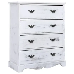 Berkfield Drawer Cabinet White 60x30x75 Cm Wood