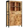 Berkfield Highboard 100x40x175 Cm Solid Mango Wood -Diy Shop berkfield highboard 100x40x175 cm solid mango wood7719773551340 01c MP