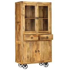 Berkfield Highboard Solid Mango Wood 95x45x185 Cm -Diy Shop berkfield highboard solid mango wood 95x45x185 cm7717475610724 04c MP