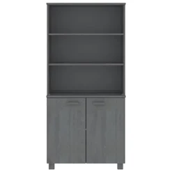 Berkfield Highboard Solid Wood Pine Dark Grey -Diy Shop berkfield highboard solid wood pine dark grey7720276942740 03c MP