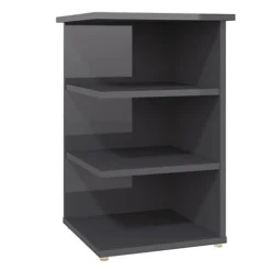 Berkfield Side Cabinet High Gloss Grey 35x35x55 Cm Engineered Wood -Diy Shop berkfield side cabinet high gloss grey 35x35x55 cm engineered wood7720276542040 02c MP