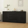 Berkfield Side Cabinets 3 Pcs Black Solid Pinewood 1 Berkfield Side Cabinets 3 Pcs Black Solid Pinewood -Diy Shop berkfield side cabinets 3 pcs black solid pinewood7720276729363 01c MP