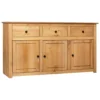 Berkfield Sideboard 135x40x80 Cm Solid Pinewood Panama Range -Diy Shop berkfield sideboard 135x40x80 cm solid pinewood panama range7719773672723 01c MP
