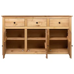 Berkfield Sideboard 135x40x80 Cm Solid Pinewood Panama Range -Diy Shop berkfield sideboard 135x40x80 cm solid pinewood panama range7719773672723 04c MP
