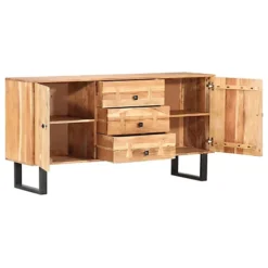 Berkfield Sideboard 150x40x75 Cm Solid Acacia Wood -Diy Shop berkfield sideboard 150x40x75 cm solid acacia wood7719773753741 02c MP