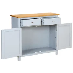 Berkfield Sideboard 90x33.5x83 Cm Solid Oak Wood -Diy Shop berkfield sideboard 90x33 5x83 cm solid oak wood7719773775179 02c MP