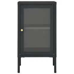 Berkfield Sideboard Anthracite 38x35x70 Cm Steel And Glass -Diy Shop berkfield sideboard anthracite 38x35x70 cm steel and glass7720276564277 03c MP