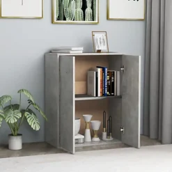 Berkfield Sideboard Concrete Grey 60x30x75 Cm Engineered Wood 8 Berkfield Sideboard Concrete Grey 60x30x75 Cm Engineered Wood -Diy Shop berkfield sideboard concrete grey 60x30x75 cm engineered wood7719773776643 03c MP