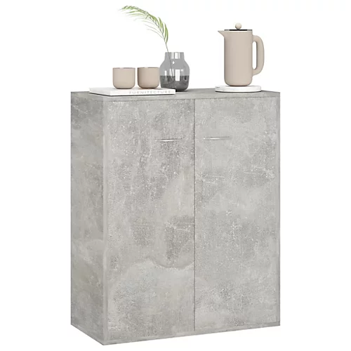 Berkfield Sideboard Concrete Grey 60x30x75 Cm Engineered Wood 6 Berkfield Sideboard Concrete Grey 60x30x75 Cm Engineered Wood - Image 4