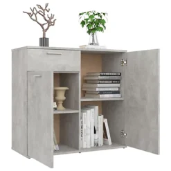 Berkfield Sideboard Concrete Grey 80x36x75 Cm Engineered Wood -Diy Shop berkfield sideboard concrete grey 80x36x75 cm engineered wood7720276327753 04c MP