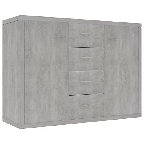 Berkfield Sideboard Concrete Grey 88x30x65 Cm Engineered Wood 4 Berkfield Sideboard Concrete Grey 88x30x65 Cm Engineered Wood - Image 2