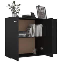 Berkfield Sideboard High Gloss Black 105x30x75 Cm Engineered Wood 8 Berkfield Sideboard High Gloss Black 105x30x75 Cm Engineered Wood -Diy Shop berkfield sideboard high gloss black 105x30x75 cm engineered wood7719773715022 03c MP