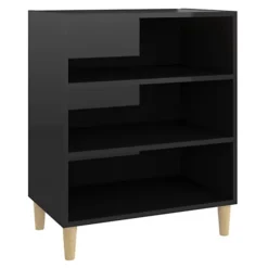 Berkfield Sideboard High Gloss Black 57x35x70 Cm Engineered Wood -Diy Shop berkfield sideboard high gloss black 57x35x70 cm engineered wood7720276357657 02c MP