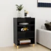 Berkfield Sideboard High Gloss Black 57x35x90 Cm Engineered Wood -Diy Shop berkfield sideboard high gloss black 57x35x90 cm engineered wood7720276359372 01c MP