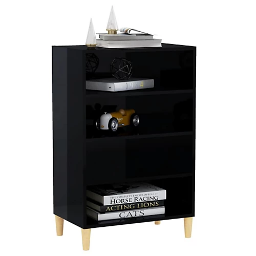 Berkfield Sideboard High Gloss Black 57x35x90 Cm Engineered Wood 5 Berkfield Sideboard High Gloss Black 57x35x90 Cm Engineered Wood - Image 3