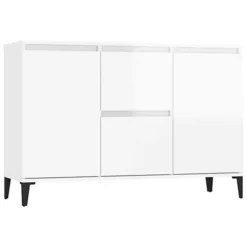 Berkfield Sideboard High Gloss White 104x35x70 Cm Engineered Wood -Diy Shop berkfield sideboard high gloss white 104x35x70 cm engineered wood7720276359273 02c MP