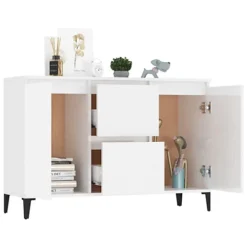Berkfield Sideboard High Gloss White 104x35x70 Cm Engineered Wood -Diy Shop berkfield sideboard high gloss white 104x35x70 cm engineered wood7720276359273 03c MP
