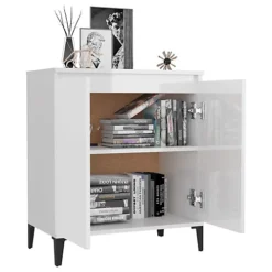 Berkfield Sideboard High Gloss White 60x35x70 Cm Engineered Wood -Diy Shop berkfield sideboard high gloss white 60x35x70 cm engineered wood7720276357917 03c MP