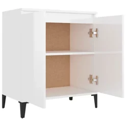 Berkfield Sideboard High Gloss White 60x35x70 Cm Engineered Wood -Diy Shop berkfield sideboard high gloss white 60x35x70 cm engineered wood7720276357917 04c MP