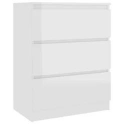 Berkfield Sideboard High Gloss White 60x35x76 Cm Engineered Wood -Diy Shop berkfield sideboard high gloss white 60x35x76 cm engineered wood7719773914503 02c MP