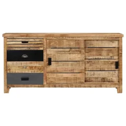 Berkfield Sideboard Solid Mango Wood 160x40x80 Cm -Diy Shop berkfield sideboard solid mango wood 160x40x80 cm7717475594666 02c MP