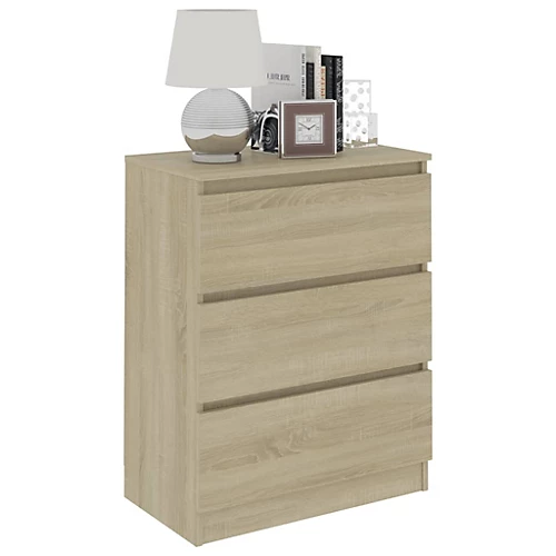 Berkfield Sideboard Sonoma Oak 60x35x76 Cm Engineered Wood 5 Berkfield Sideboard Sonoma Oak 60x35x76 Cm Engineered Wood - Image 3