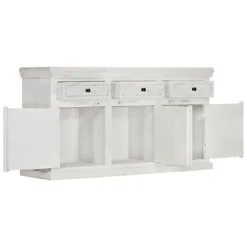 Berkfield Sideboard White 140x40x74 Cm Solid Mango Wood -Diy Shop berkfield sideboard white 140x40x74 cm solid mango wood7719773571522 03c MP