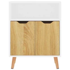 Berkfield Sideboard White And Sonoma Oak 60x30x72 Cm Engineered Wood -Diy Shop berkfield sideboard white and sonoma oak 60x30x72 cm engineered wood7720276344255 03c MP