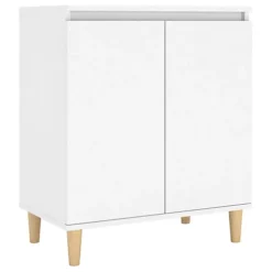 Berkfield Sideboard With Solid Wood Legs White 60x35x70 Cm Engineered Wood -Diy Shop berkfield sideboard with solid wood legs white 60x35x70 cm engineered wood7720276357764 02c MP