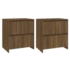 Berkfield Sideboards 2 Pcs Brown Oak 70x41x75 Cm Engineered Wood 7 Berkfield Sideboards 2 Pcs Brown Oak 70x41x75 Cm Engineered Wood -Diy Shop berkfield sideboards 2 pcs brown oak 70x41x75 cm engineered wood7720276903940 02c MP