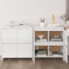 Berkfield Sideboards 2 Pcs High Gloss White 70x41x75 Cm Engineered Wood -Diy Shop berkfield sideboards 2 pcs high gloss white 70x41x75 cm engineered wood7720276903919 01c MP