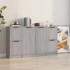 Berkfield Sideboards 3 Pcs Grey Sonoma Engineered Wood 2 Berkfield Sideboards 3 Pcs Grey Sonoma Engineered Wood -Diy Shop berkfield sideboards 3 pcs grey sonoma engineered wood7720277123101 01c MP