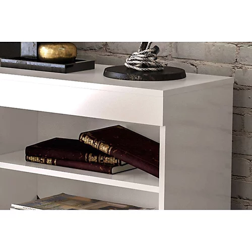 Birlea Edgeware 1 Door 2 Drawer Sideboard White & Grey 4 Birlea Edgeware 1 Door 2 Drawer Sideboard White & Grey - Image 2