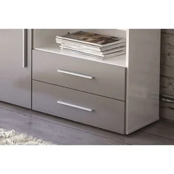 Birlea Edgeware 1 Door 2 Drawer Sideboard White & Grey 7 Birlea Edgeware 1 Door 2 Drawer Sideboard White & Grey -Diy Shop birlea edgeware 1 door 2 drawer sideboard white grey5056206617486 03c MP