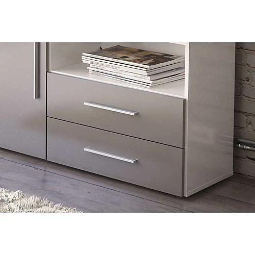 Birlea Edgeware 1 Door 2 Drawer Sideboard White & Grey 5 Birlea Edgeware 1 Door 2 Drawer Sideboard White & Grey - Image 3