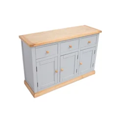 Bomporto Light Grey 3 Drawer 3 Door Sideboard Wood Knob 8 Bomporto Light Grey 3 Drawer 3 Door Sideboard Wood Knob -Diy Shop bomporto light grey 3 drawer 3 door sideboard wood knob5060742755151 03c MP