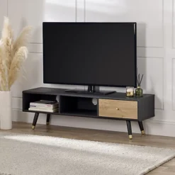 Boutique Table Unit, Black And Oak Finish, W154xD39xH41.5cm -Diy Shop boutique table unit black and oak finish w154xd39xh41 5cm8886362911077 03c MP