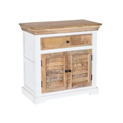 Breo Solid Mango Wood Small Sideboard White