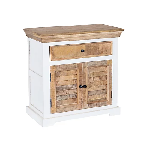 Breo Solid Mango Wood Small Sideboard White 3 Breo Solid Mango Wood Small Sideboard White