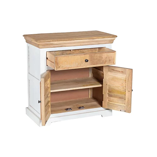Breo Solid Mango Wood Small Sideboard White 5 Breo Solid Mango Wood Small Sideboard White - Image 3