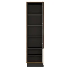 Brolo Tall Glazed Display Cabinet (RH) With The Walnut And Dark Panel Finish -Diy Shop brolo tall glazed display cabinet rh with the walnut and dark panel finish5900355059546 03c MP