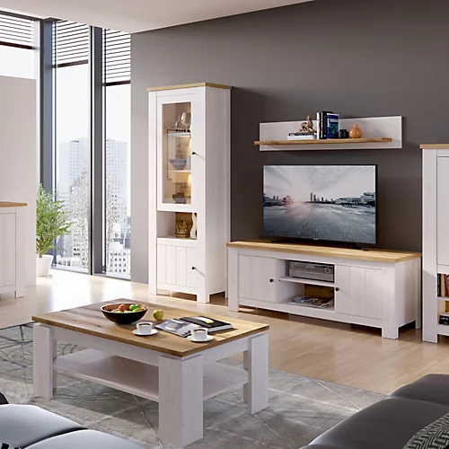 Celesto 2 Door Display Cabinet In White And Oak 5 Celesto 2 Door Display Cabinet In White And Oak - Image 3