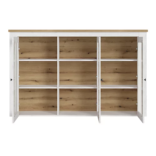 Celesto 3 Door Display Top Unit In White And Oak 4 Celesto 3 Door Display Top Unit In White And Oak - Image 2
