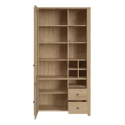 Cestino 2 Door 2 Drawer Display Cabinet In Jackson Hickory Oak And Rattan Effect 8 Cestino 2 Door 2 Drawer Display Cabinet In Jackson Hickory Oak And Rattan Effect -Diy Shop cestino 2 door 2 drawer display cabinet in jackson hickory oak and rattan effect5900355146185 03c MP
